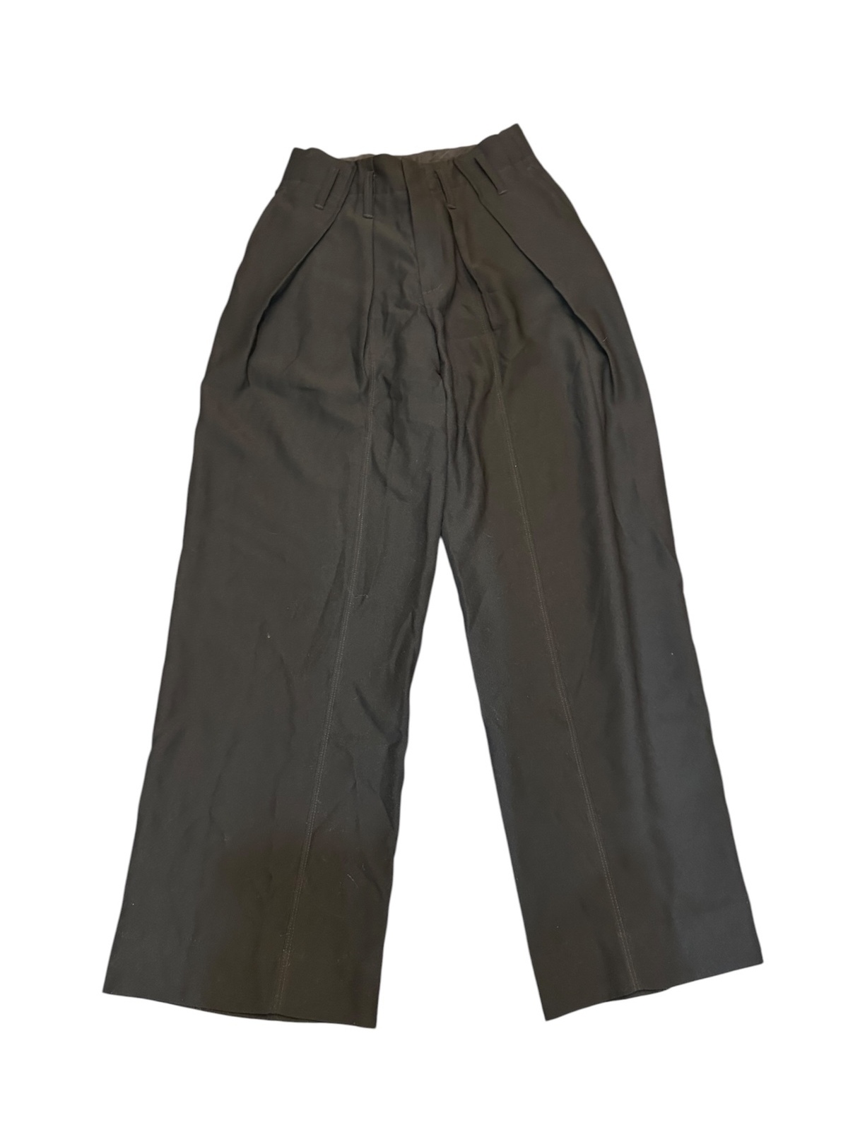 Chlo Black High Rise Pleated Wide Leg Trousers